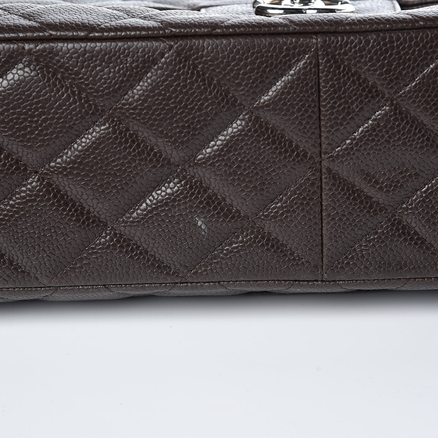 Chanel Caviar Quilted Jumbo Single Flap Brown 10 of 14