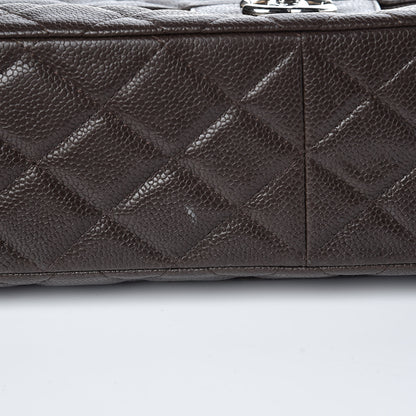 Chanel Caviar Quilted Jumbo Single Flap Brown 10 of 14