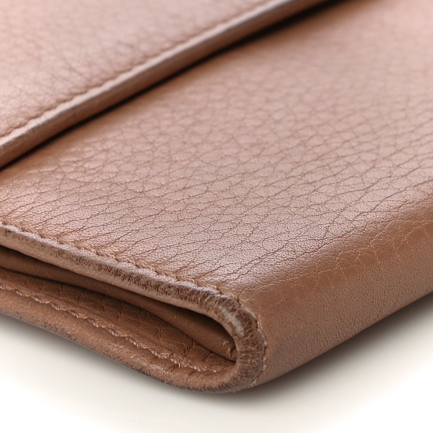 Gucci Deerskin Continental Flap Wallet Brown 9 of 26