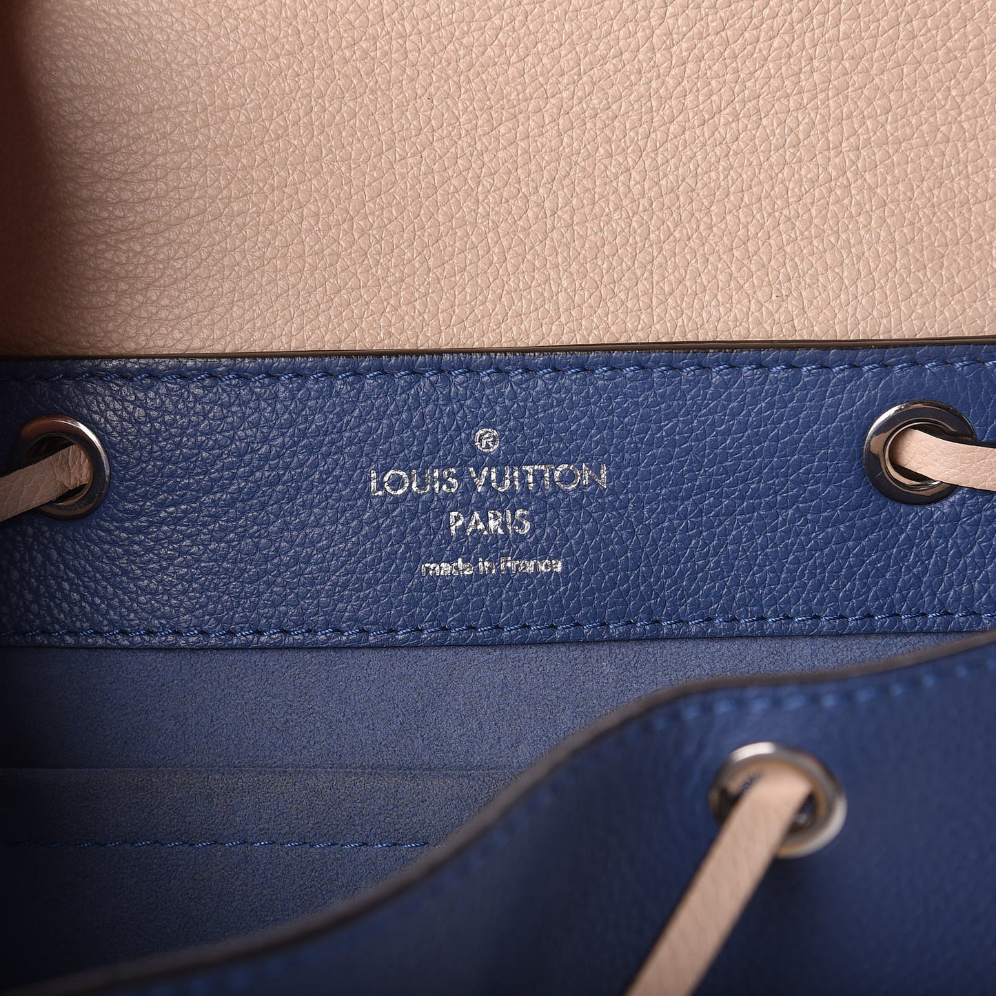 Calfskin Lockme Backpack Denim