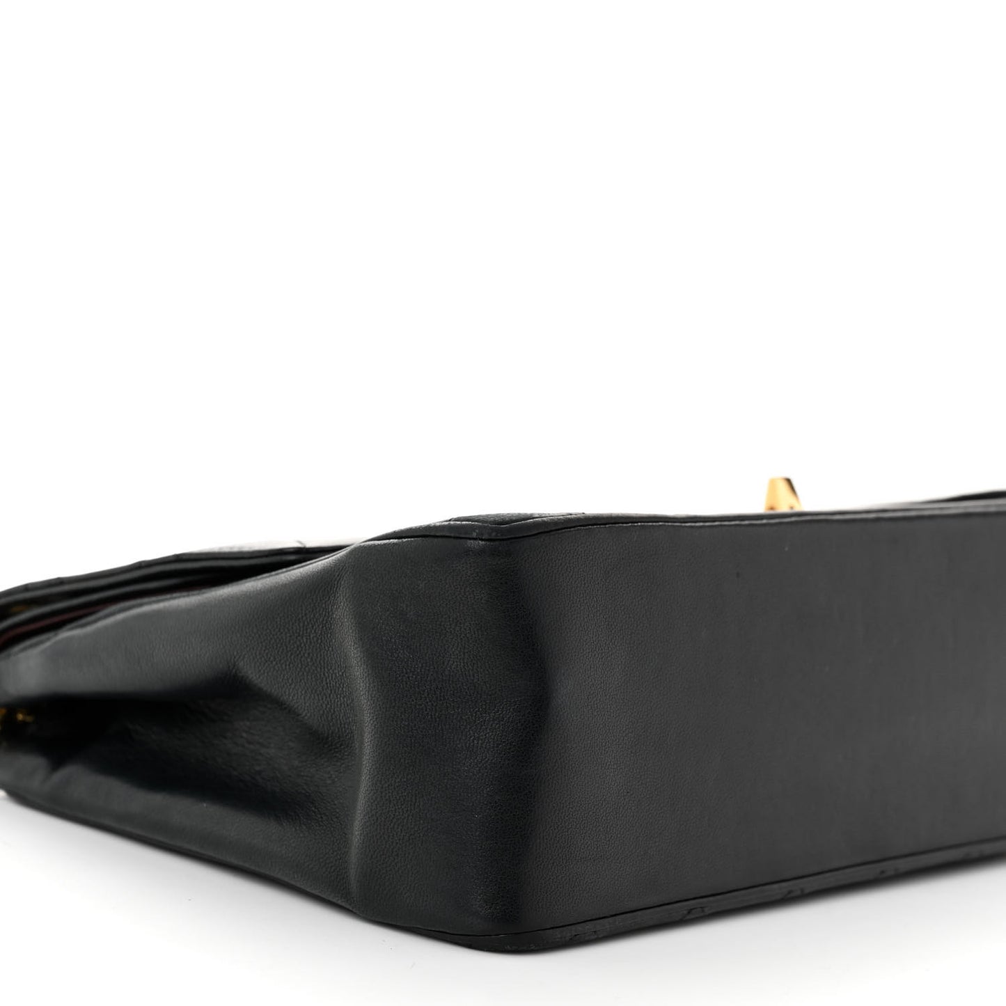 Lambskin Quilted Medium Double Flap Bijoux Chain Black