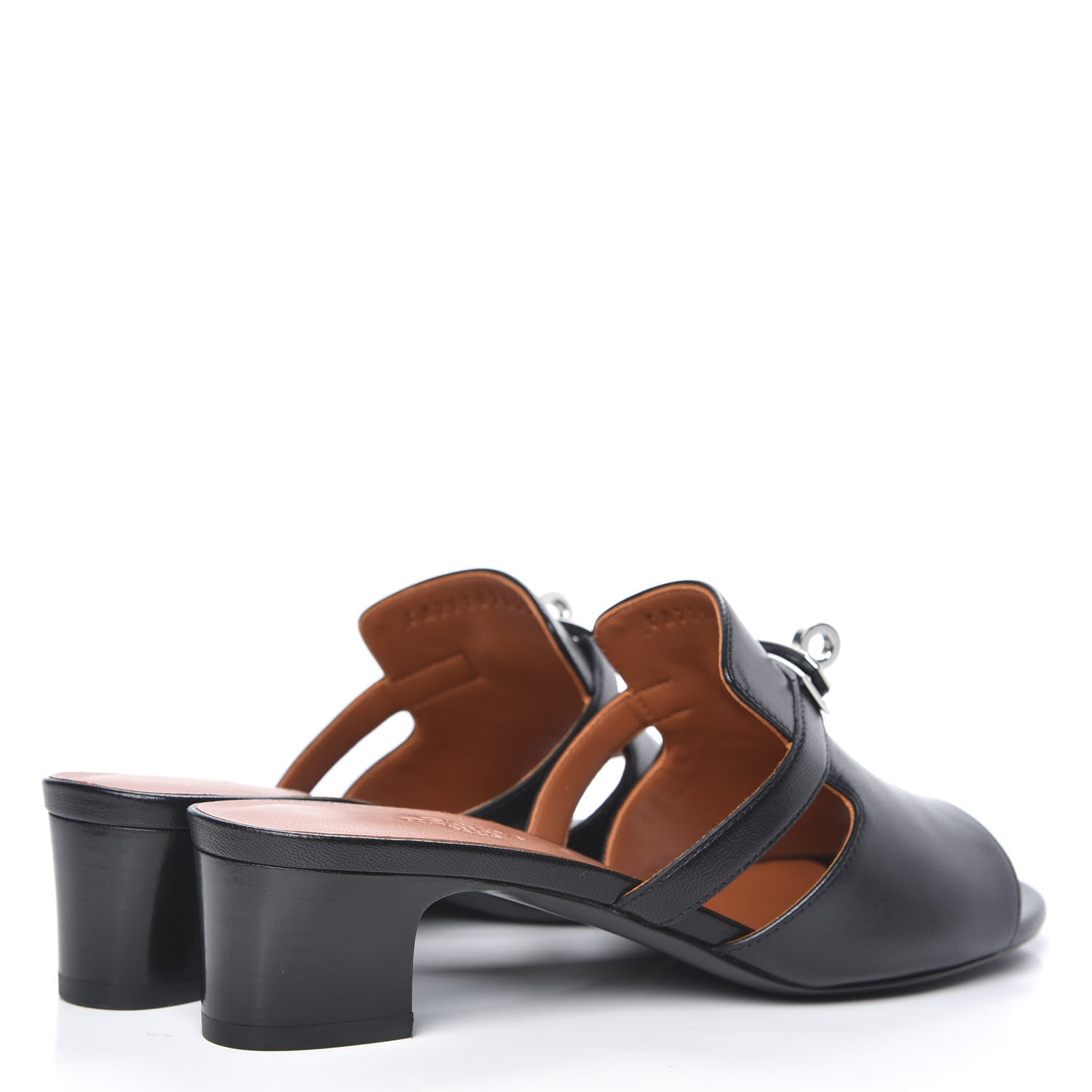 Hermes Goatskin Candy Sandals 37.5 Black 4 of 8