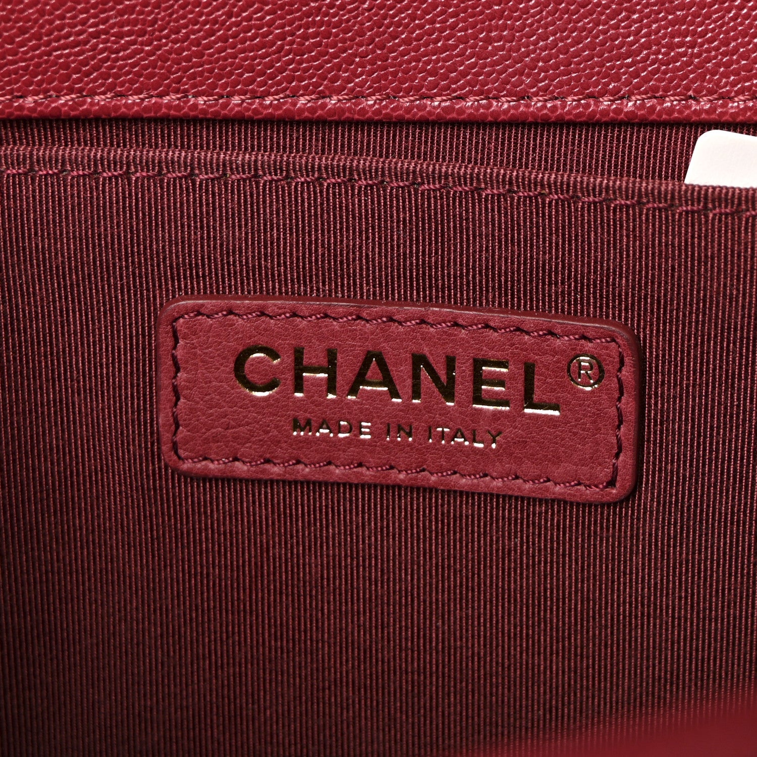 Chanel Caviar Quilted Medium Boy Flap Burgundy 6 of 11