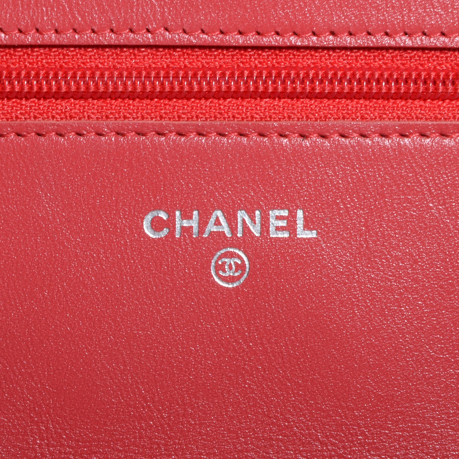 Chanel Patent Wallet On Chain WOC Dark Pink 5 of 7
