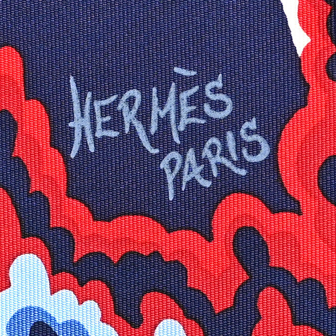 Silk The Three Graces Scarf 90 Rouge Marine White