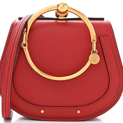 Chloe Calfskin Suede Small Nile Bracelet Bag Sepia Red 8 of 11