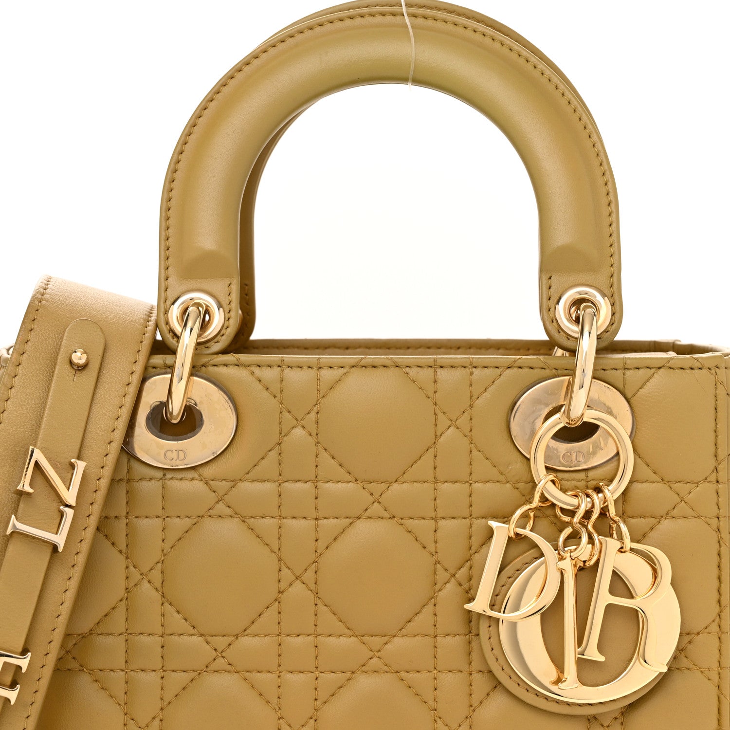 Christian Dior Lambskin Cannage Small My ABCDior Lady Dior Light Brown 8 of 12