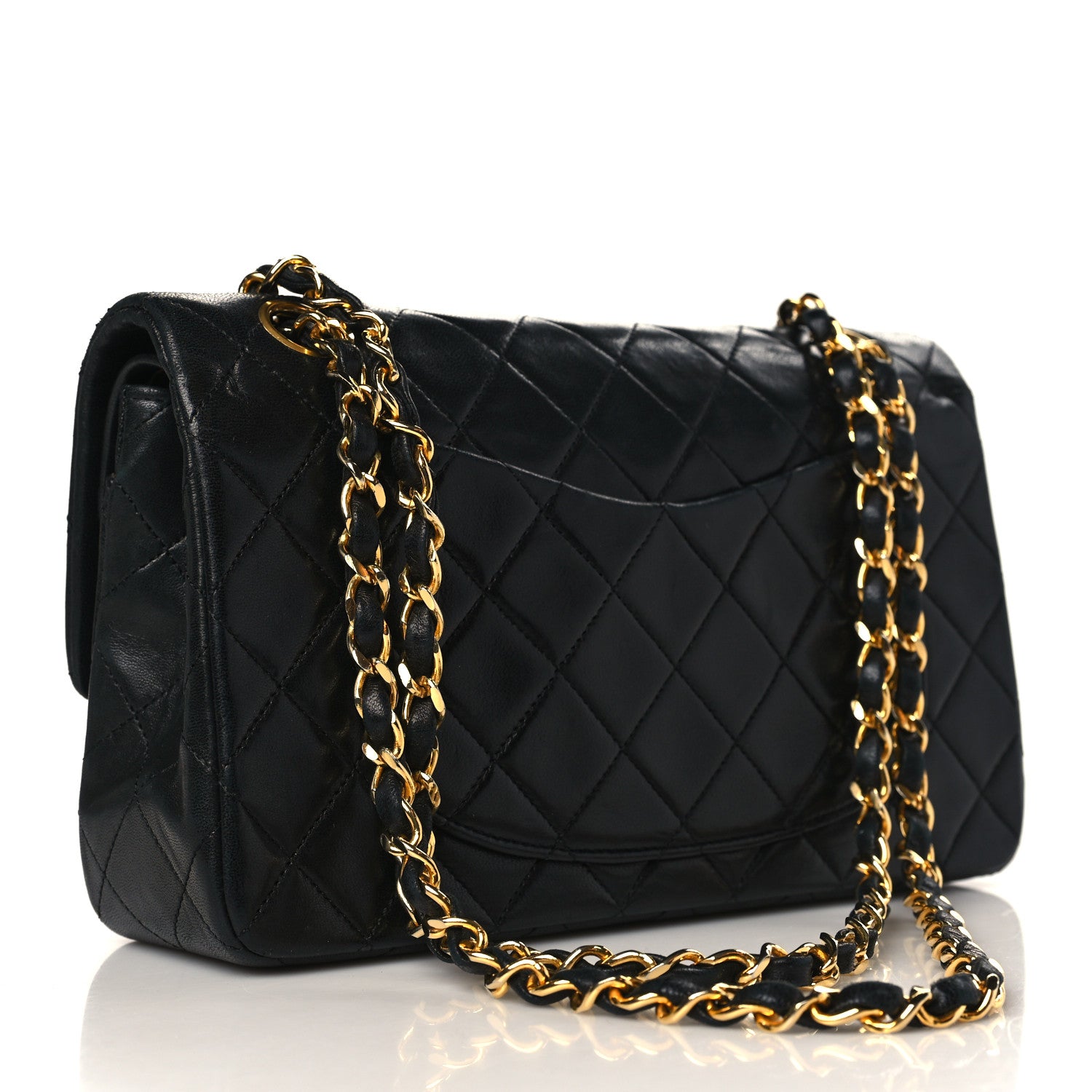 Chanel Lambskin Quilted Small Double Flap Black 2 of 8