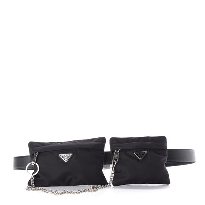 Prada Tessuto Nylon Saffiano Belt Bag 100 40 Black 1 of 9