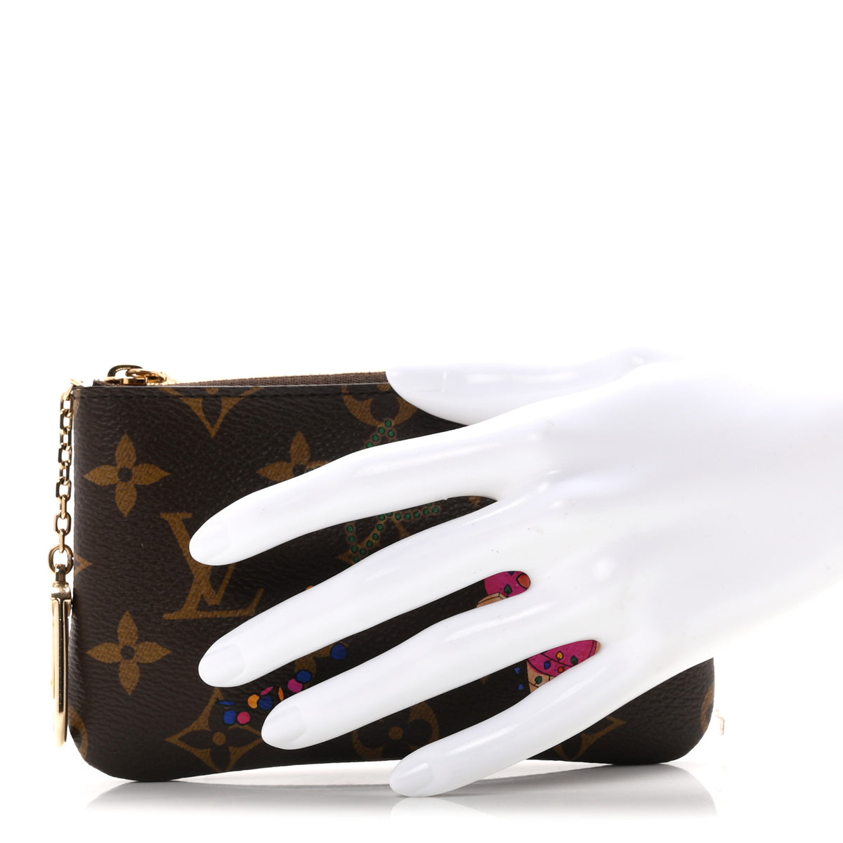 Louis Vuitton Monogram 2025 Vivienne Winter Holiday Key Pouch S Frozen Orchid 2 of 8