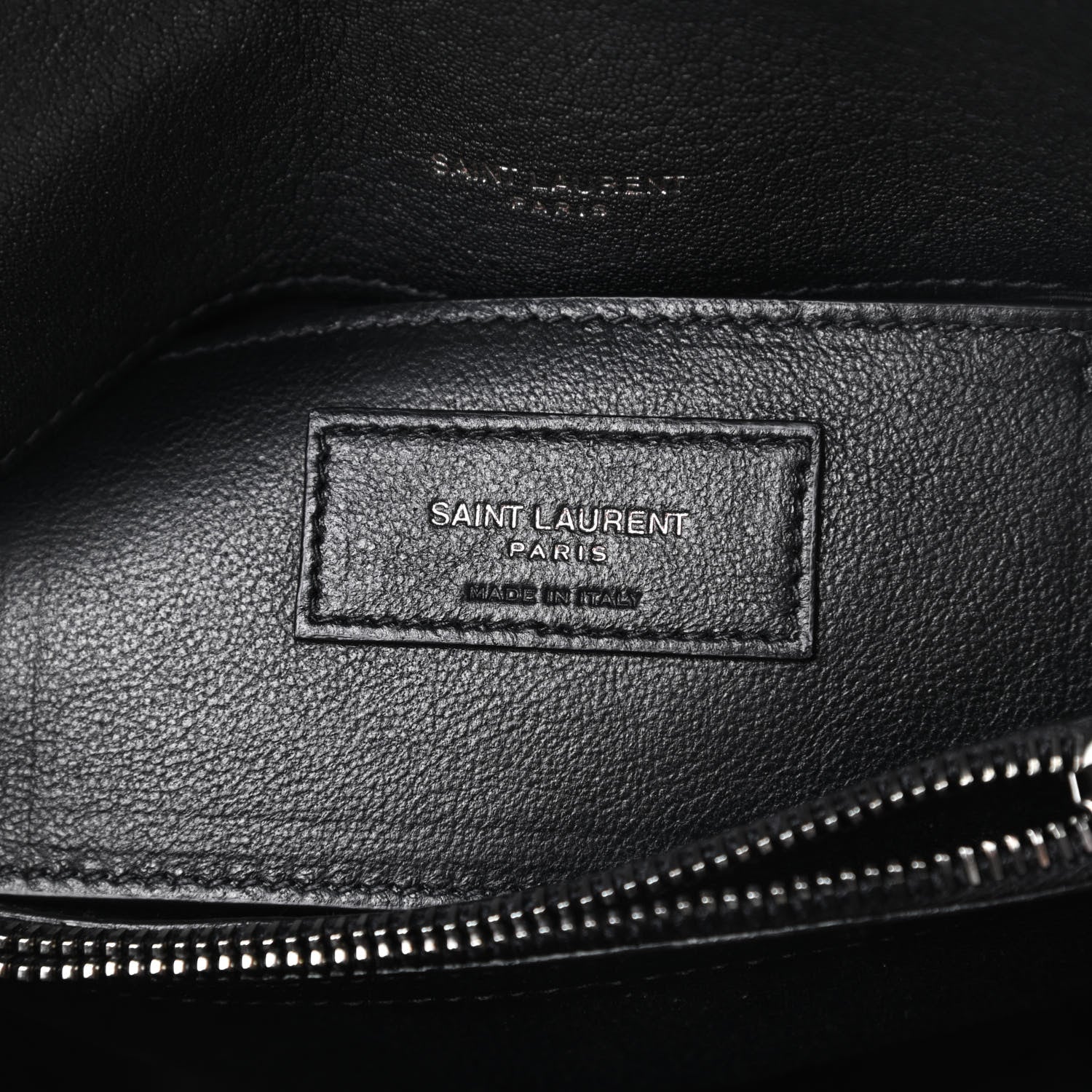 Saint Laurent Sheepskin Matelasse Chevron Monogram Medium College Bag Black 6 of 10