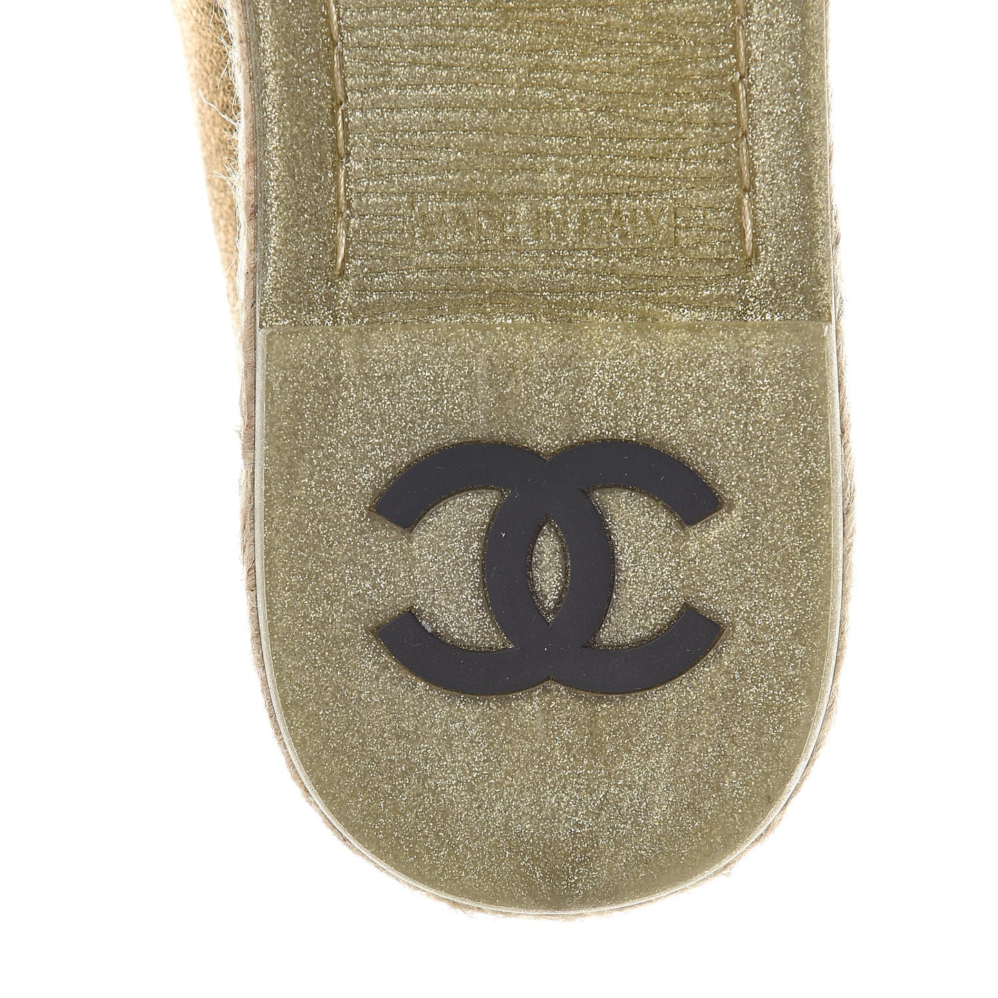 Metallic Lambskin CC Loafers 36 Gold