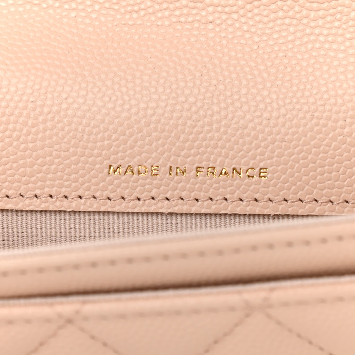 Chanel Caviar Quilted Flap Card Holder Wallet Beige 7 of 8