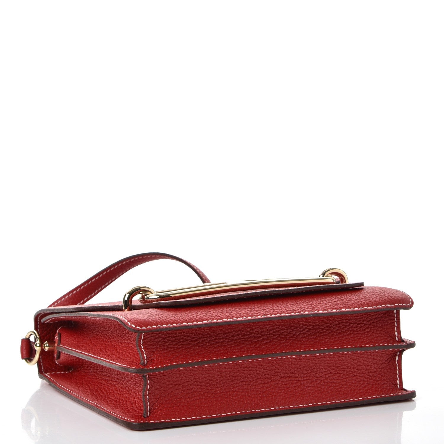Hermes Taurillon Clemence Sac Roulis 23 Rouge Casaque 4 of 9