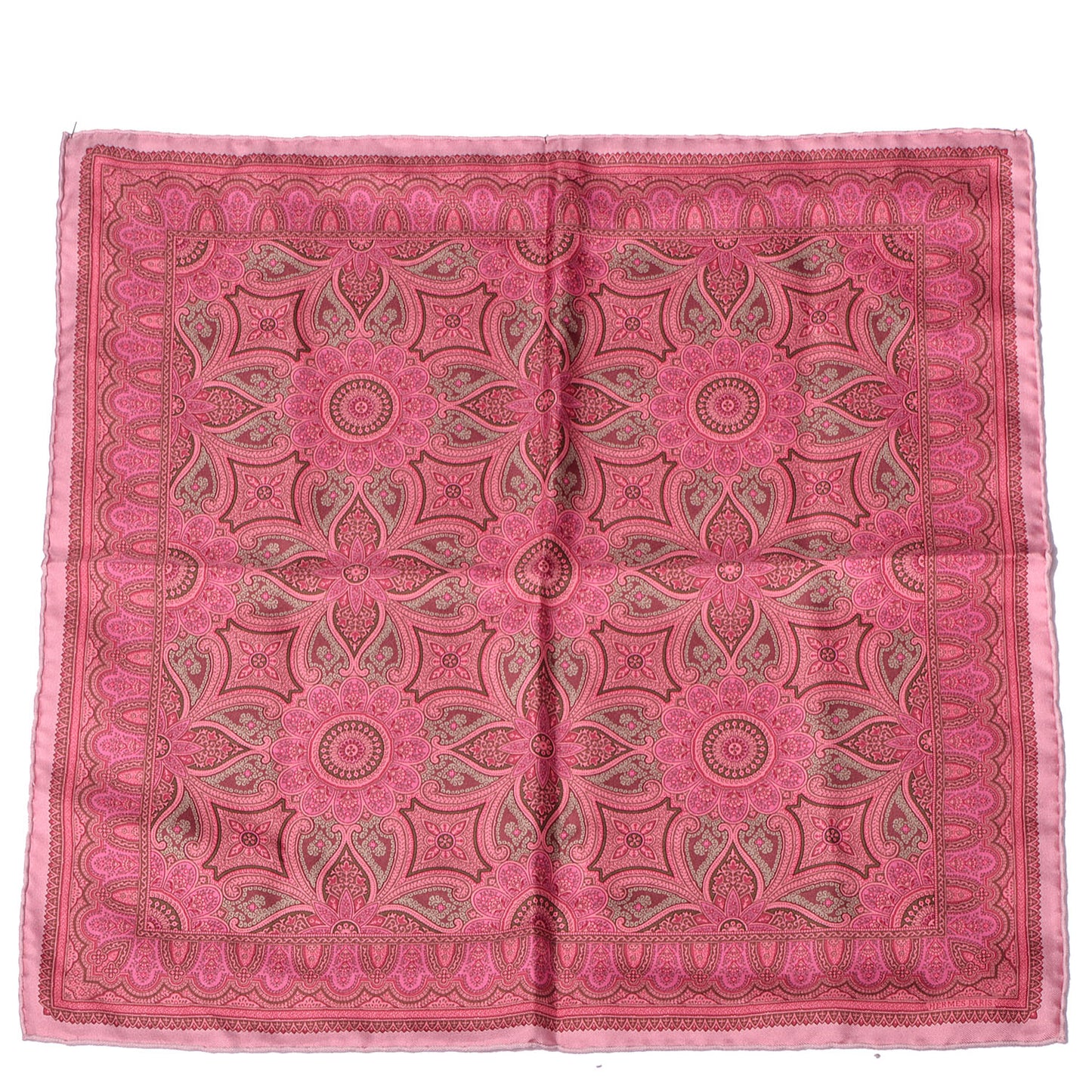 Silk Pocket Square Floral Pink