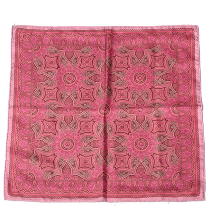 Hermes Silk Pocket Square Floral Pink 2 of 4