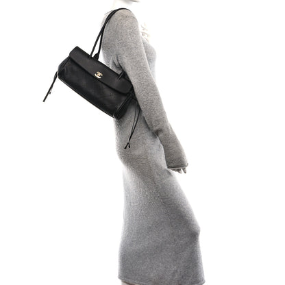 Chanel Grained Calfskin Stitched Urban Essentials Small Shopping Bag Black 2 of 10