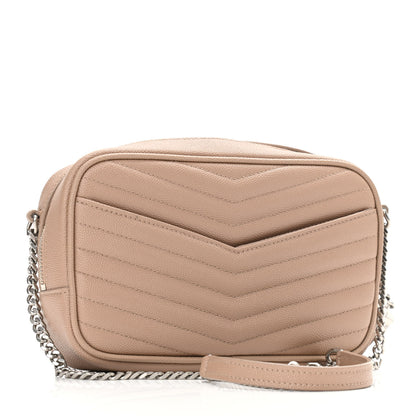 Saint Laurent Grain De Poudre Matelasse Monogram Mini Lou Camera Bag Dark Latte 3 of 10