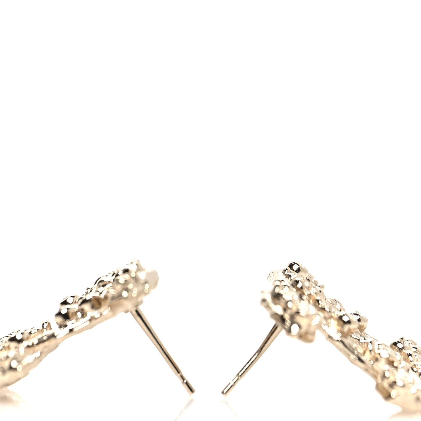 Crystal CC Camellia Earrings Gold