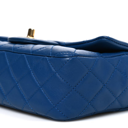 Chanel Lambskin Quilted Pearl Crush Mini Rectangular Flap Blue 10 of 10