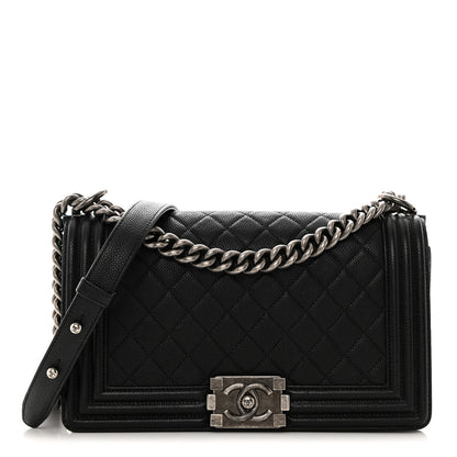 Chanel Caviar Quilted Medium Boy Flap Black 1 of 10