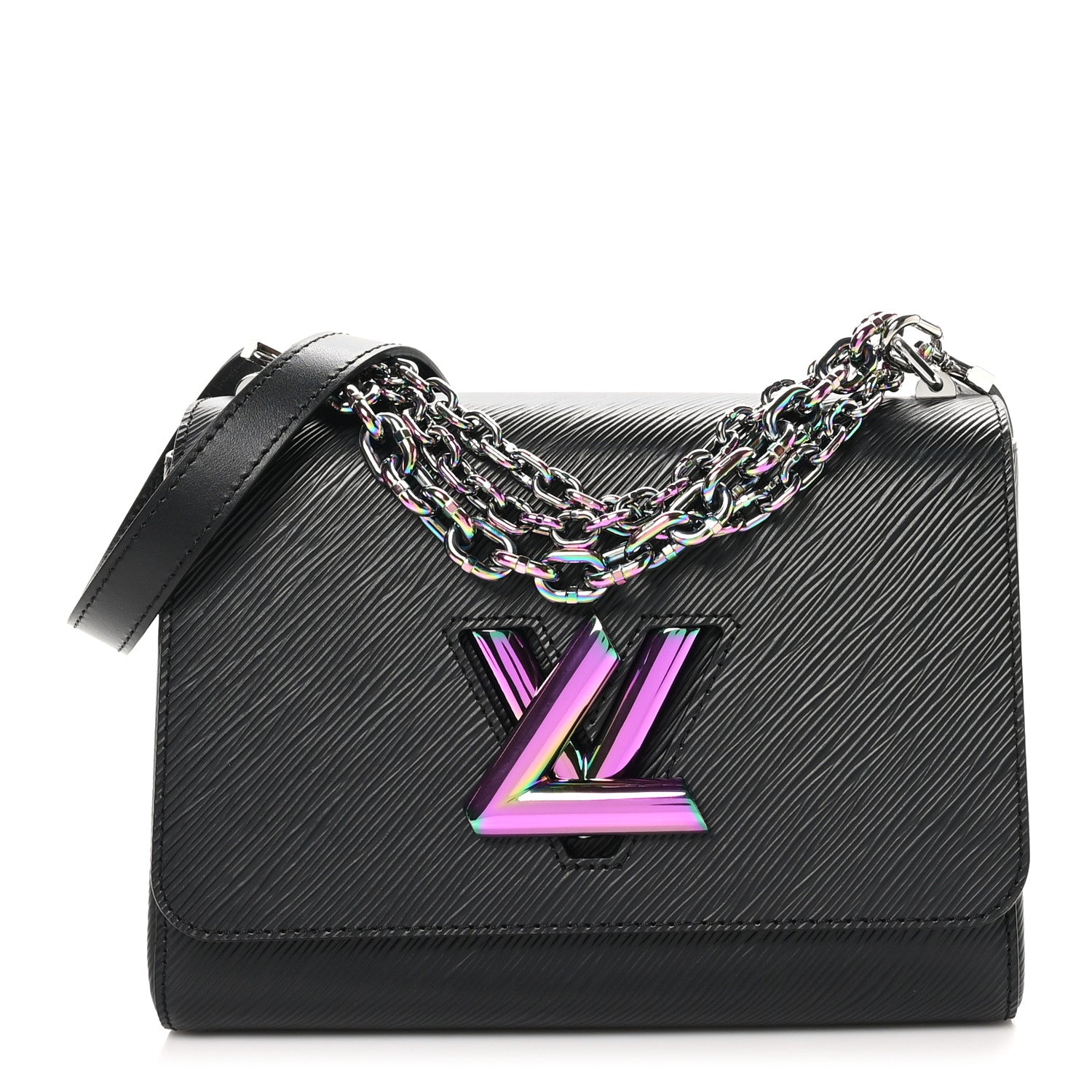 Louis Vuitton Epi Twist Triple Chain Shoulder Bag MM Black 1 of 10