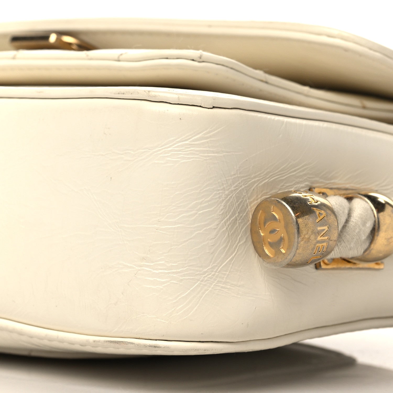 Chanel Crumpled Calfskin En Vogue Rope Flap White 9 of 9