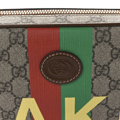 Gucci GG Supreme Monogram Azalea Calfskin Fake/Not Small Retro Interlocking G Belt Bag 90 36 Beige Ebony Brown Sugar 9 of 13