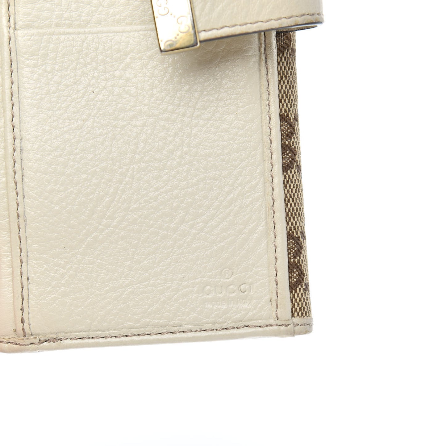 Monogram Icon Bar Continental Flap Wallet Off White