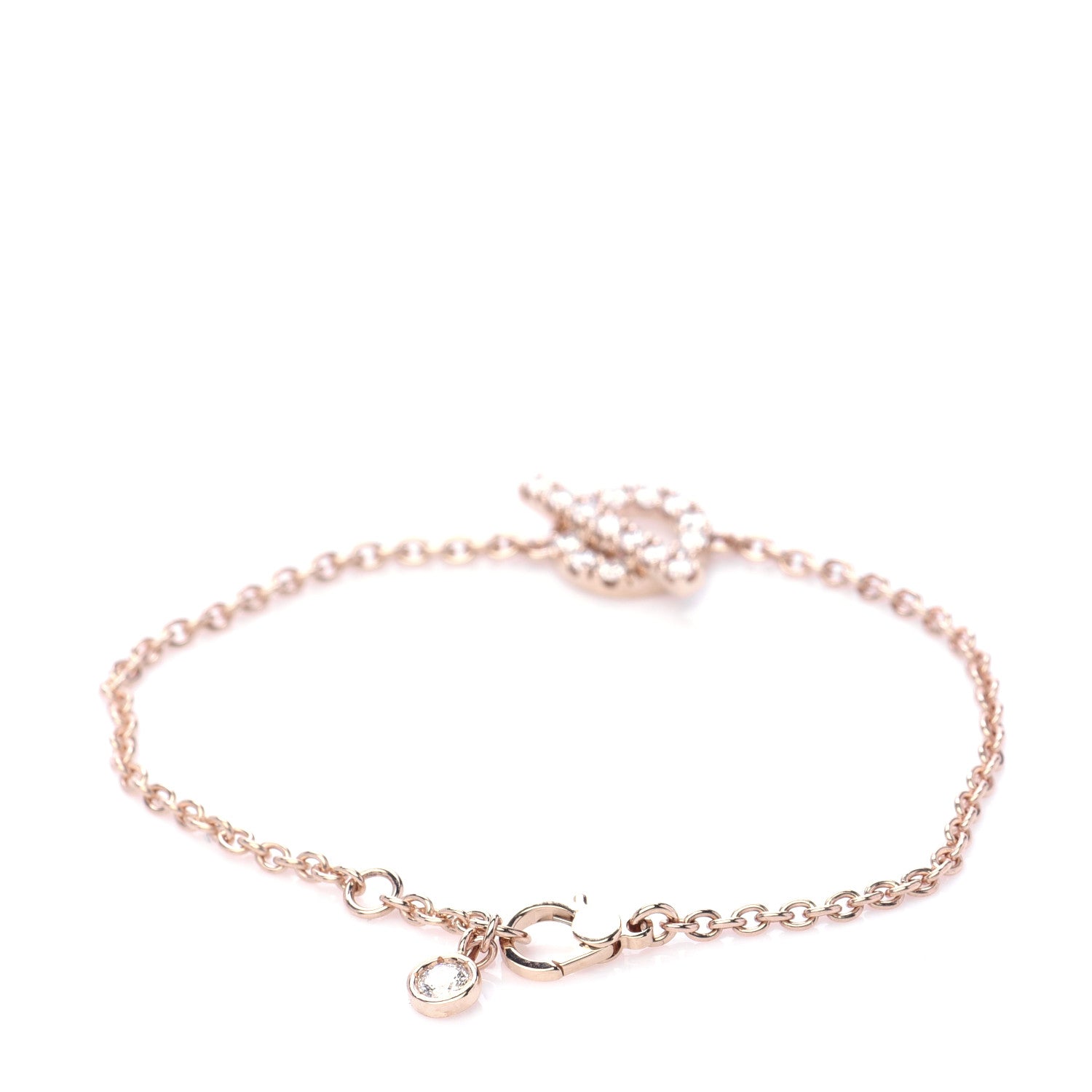 Hermes 18K Rose Gold Diamond Finesse Bracelet SH 3 of 8