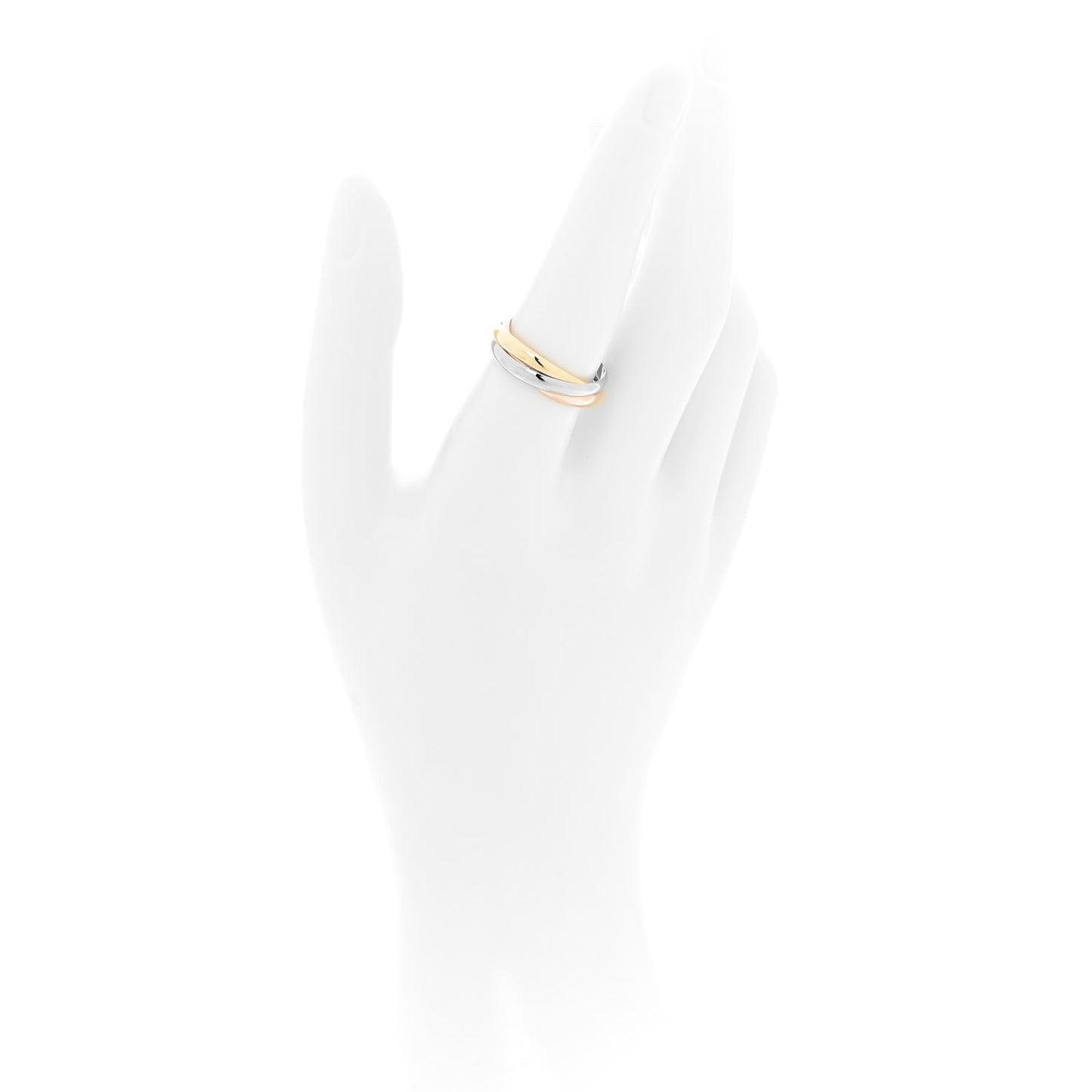 18K Pink Yellow White Gold Classic Trinity Ring 57 8
