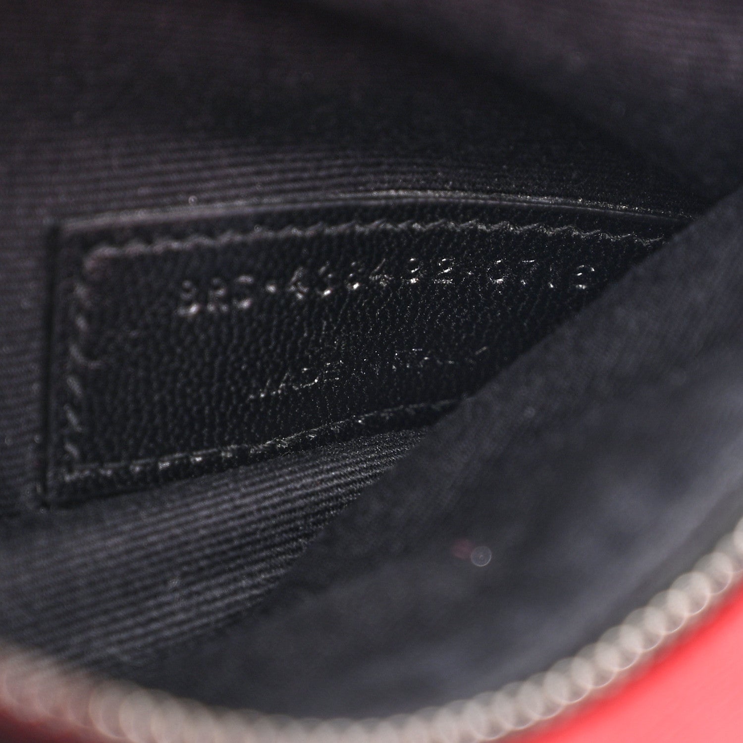 Saint Laurent SAINT LAURENT Sheepskin Matelasse Chevron Monogram College Chain Wallet New Red 7 of 18