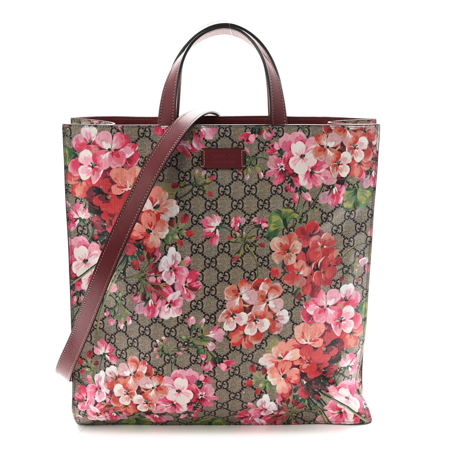 Gucci Soft GG Supreme Monogram Blooms Vertical Tote Beige Multicolor Dry Rose 1 of 10