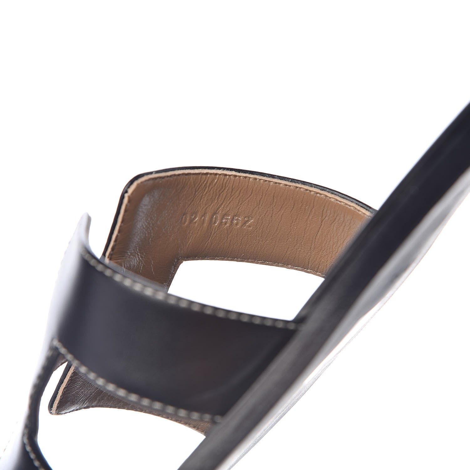 Hermes Box Calfskin Oran Sandals 41 Black 8 of 14