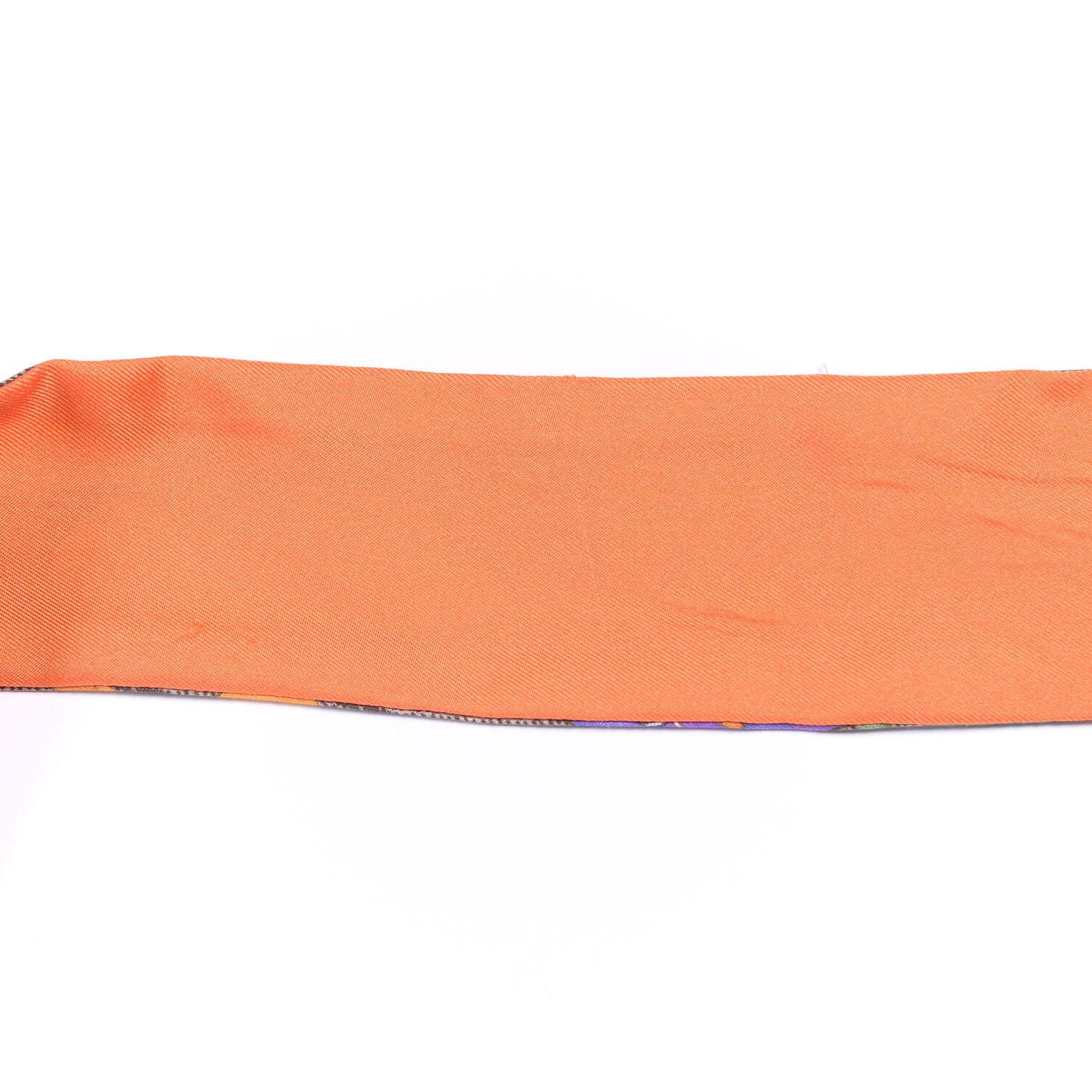 Gucci Silk Twill GG Monogram Special Flory Neck Bow Scarf Beige Orange 3 of 3
