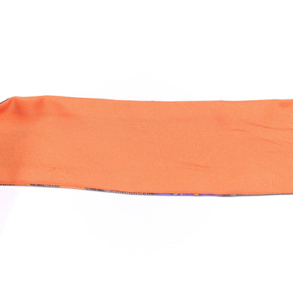 Gucci Silk Twill GG Monogram Special Flory Neck Bow Scarf Beige Orange 3 of 3