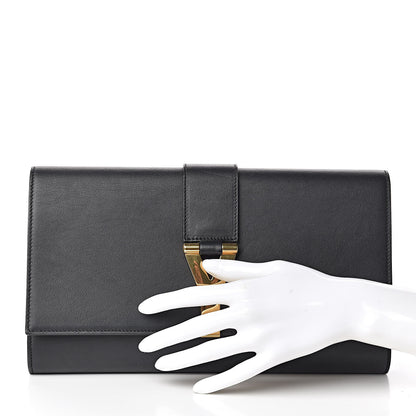 Saint Laurent Calfskin Classic Y Ligne Clutch Black 2 of 10