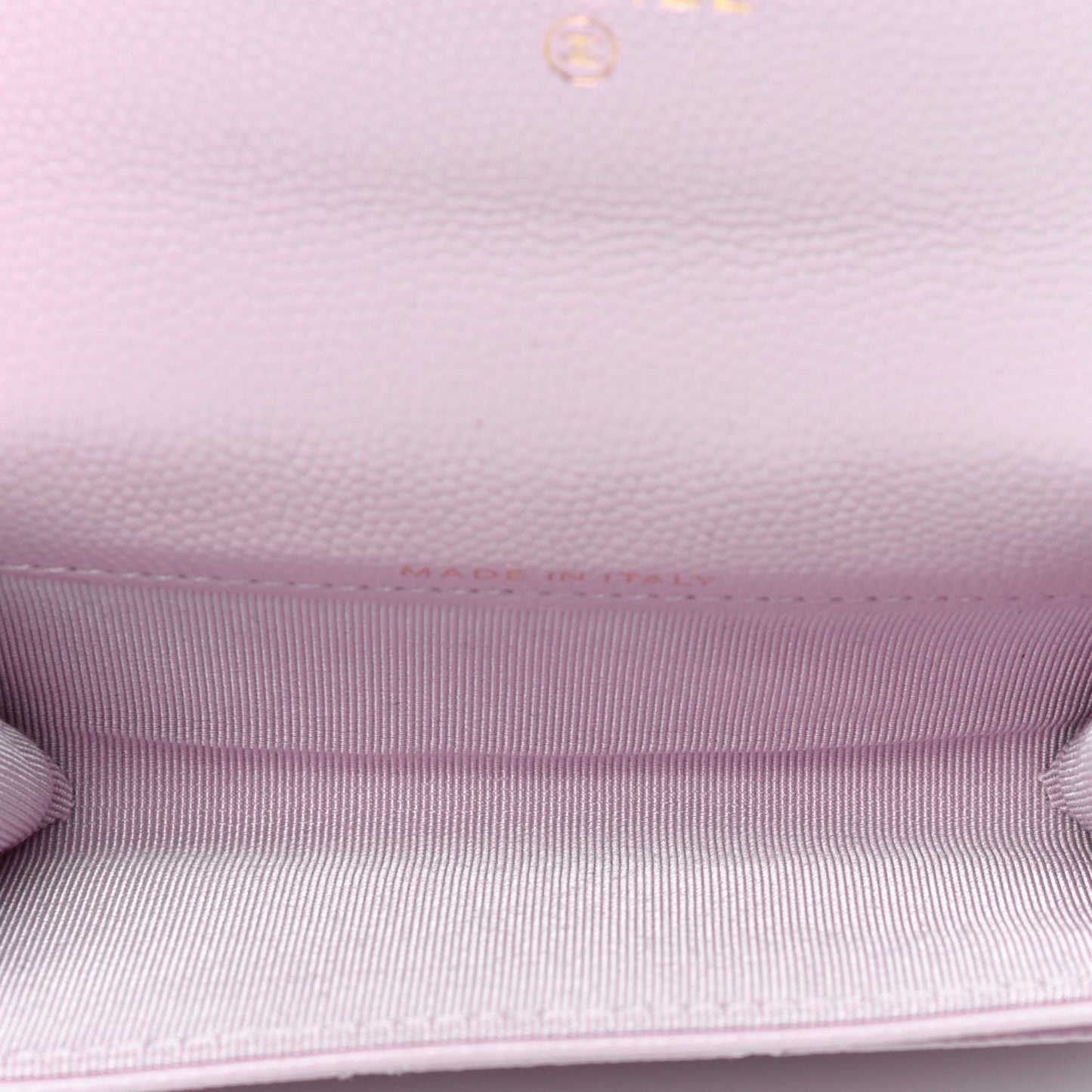 Caviar Quilted Flap Card Holder Wallet Light Pink