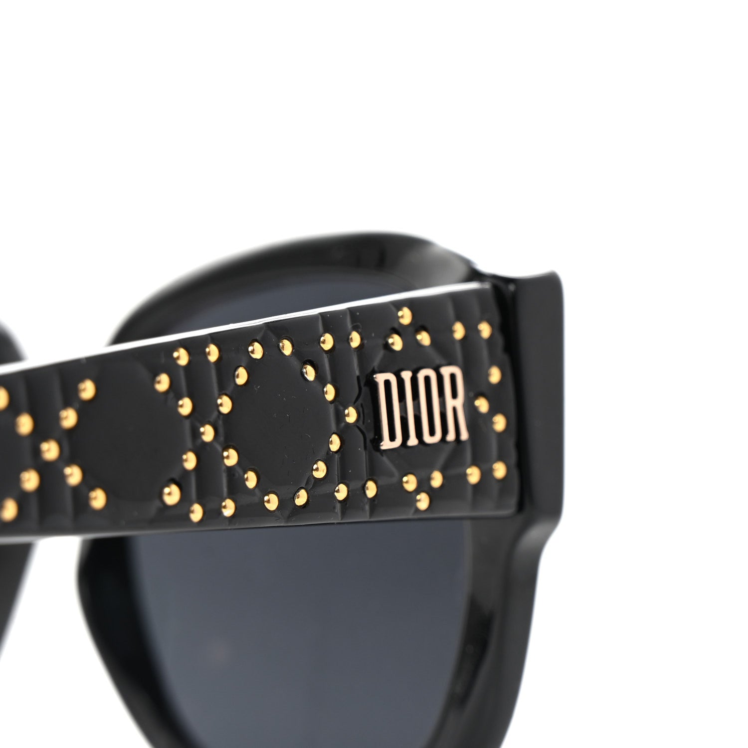 Christian Dior Acetate Cannage Lady Dior Studs 5 Sunglasses Black