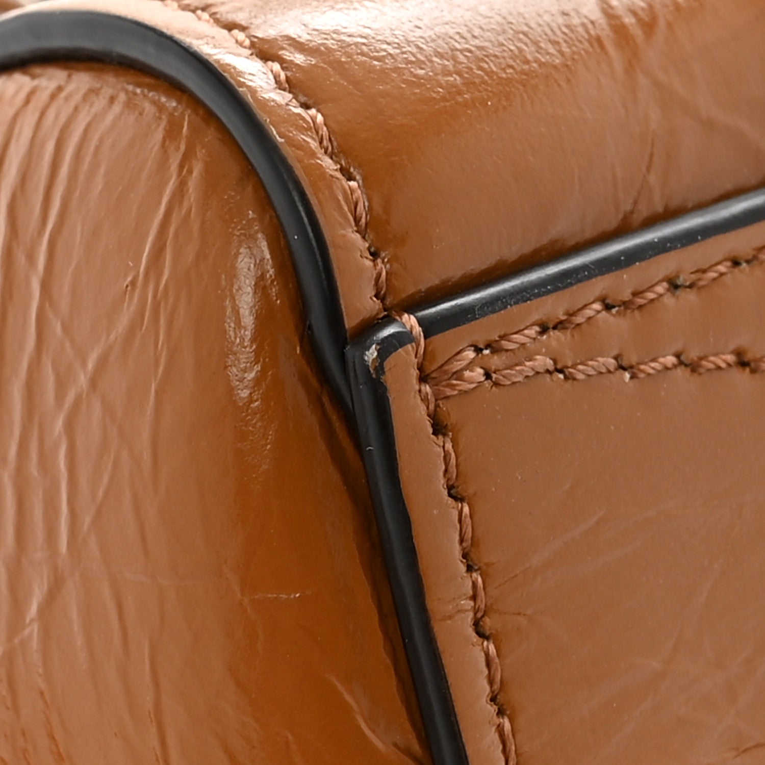 Givenchy Creased Patent Calfskin Small ID Flap Tan 10 of 11