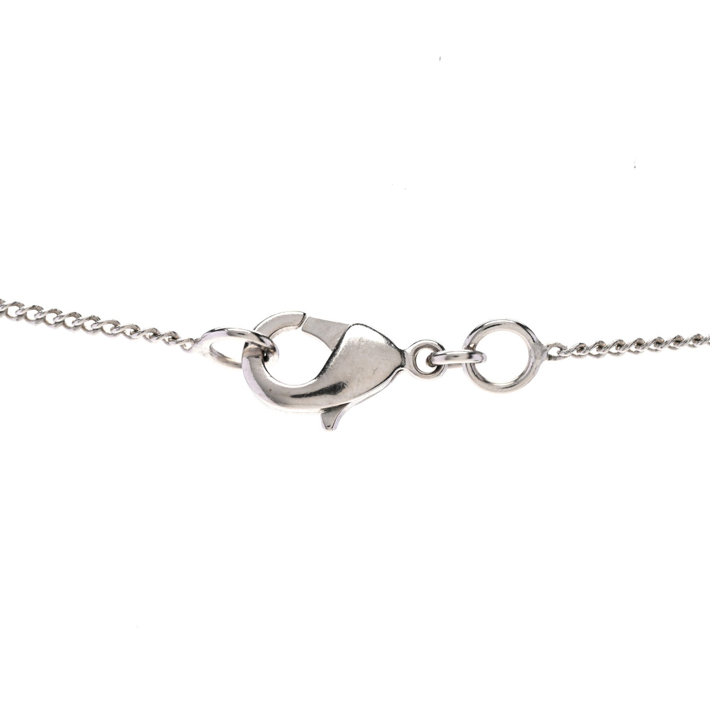 Crystal CC Pendant Necklace Silver