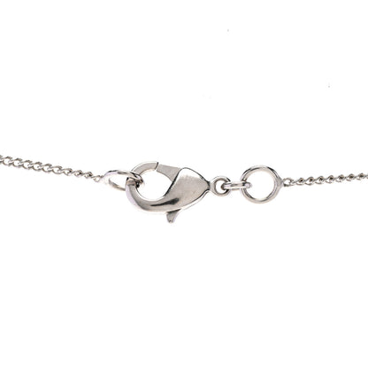 Chanel Crystal CC Pendant Necklace Silver 4 of 6