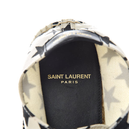 Saint Laurent Canvas Espadrille Stars Sneakers 36.5 Cream Black 8 of 9