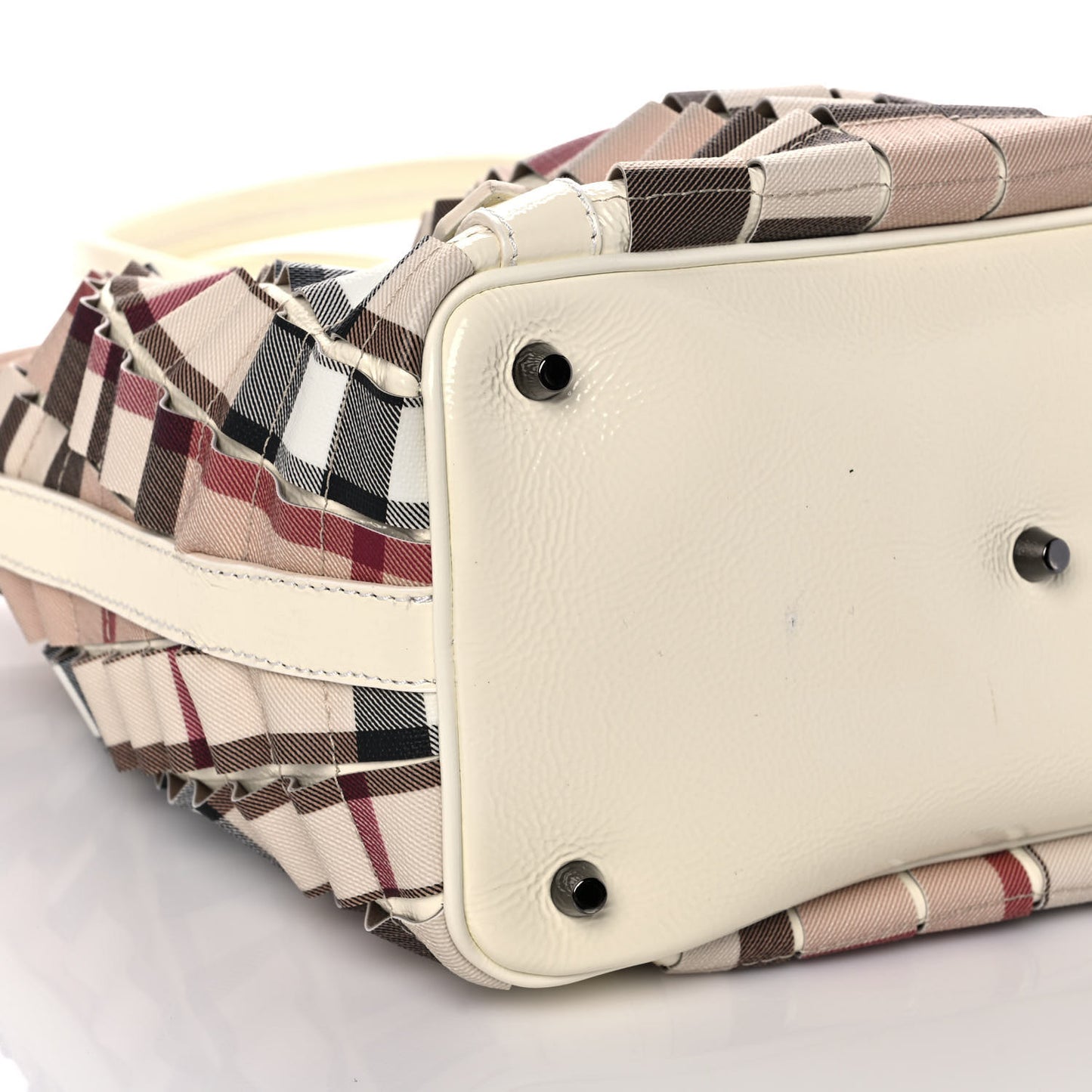 Patent House Check Ruffled Small Lowry White