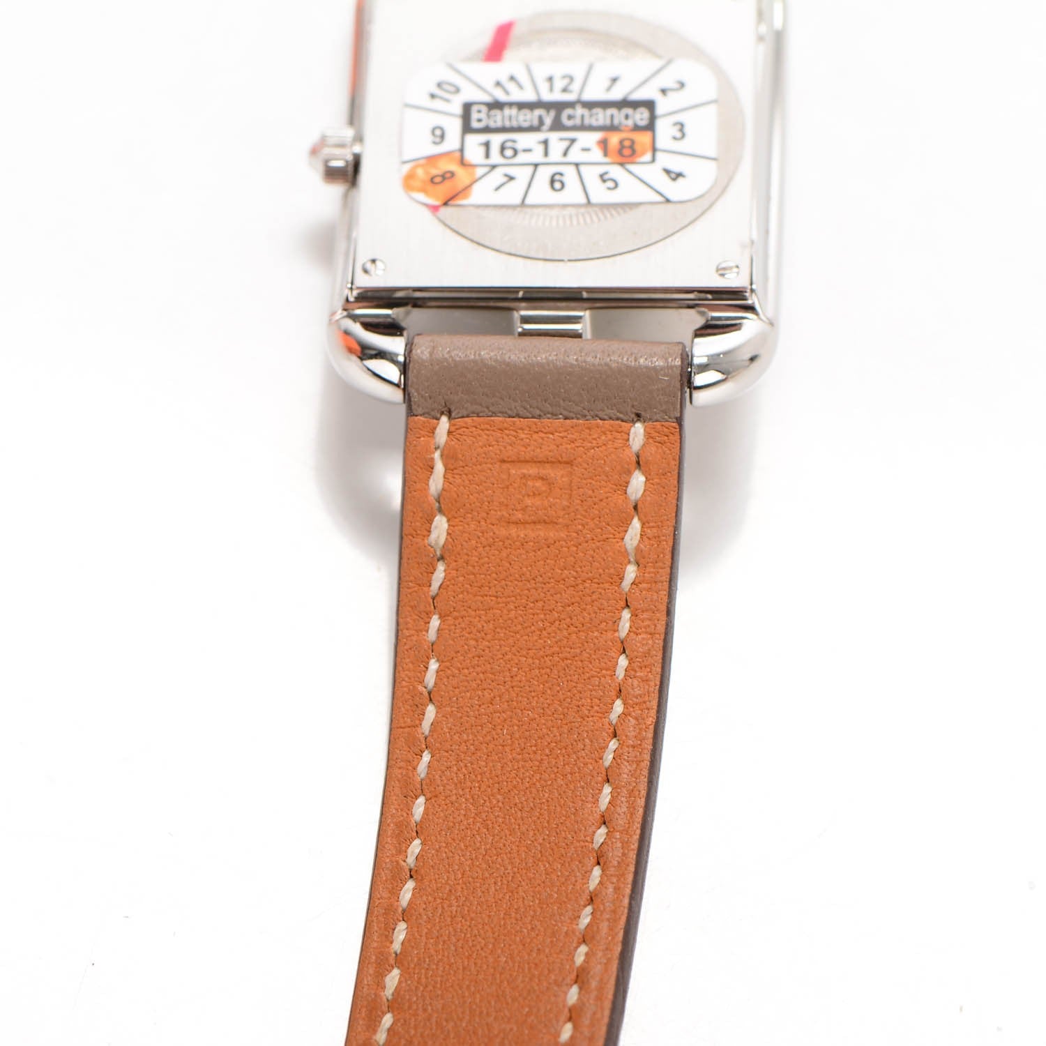 Hermes Stainless Steel Swift 23mm Cape Cod Double Tour Quartz Watch Etoupe 8 of 11