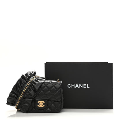 Chanel Lambskin Quilted Mini Romance Square Flap Black 11 of 11