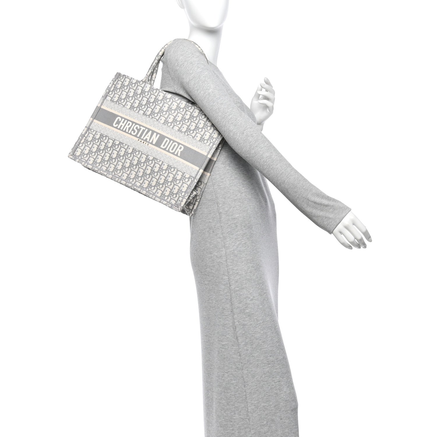 Christian Dior Oblique Medium Book Tote Grey 2 of 13