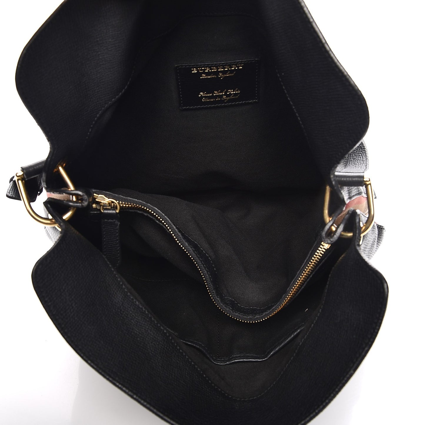 Calfskin House Check Cornwall Hobo Black
