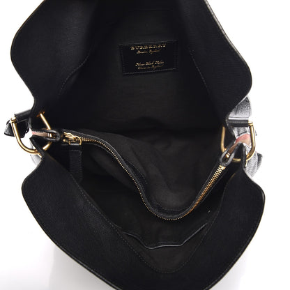 Burberry Calfskin House Check Cornwall Hobo Black 5 of 11