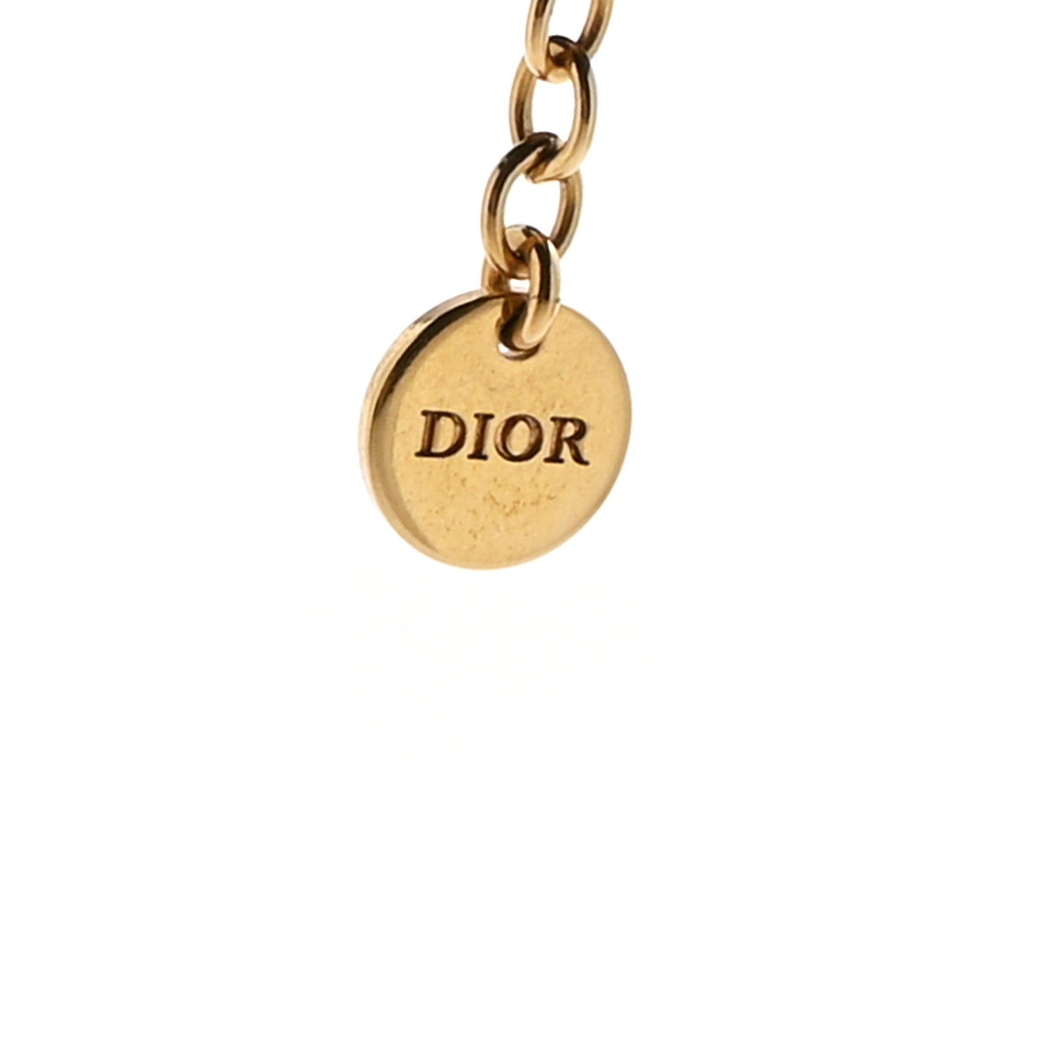 Christian Dior Metal Crystal Clair D Lune Necklace Gold 6 of 7